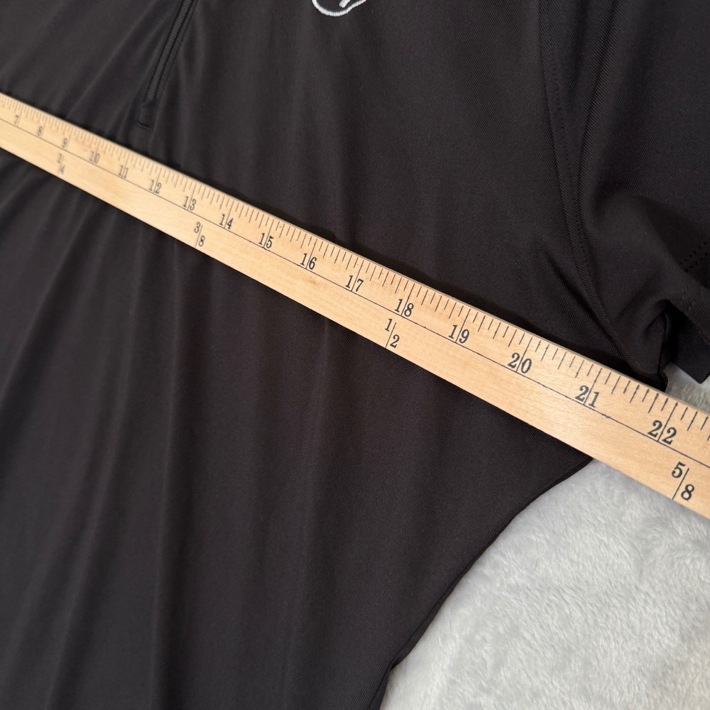 Cutter & Buck Mens XL Black Quarter Zip Performance Polo Shirt Short Sleeve Logo - Picture 7 of 9